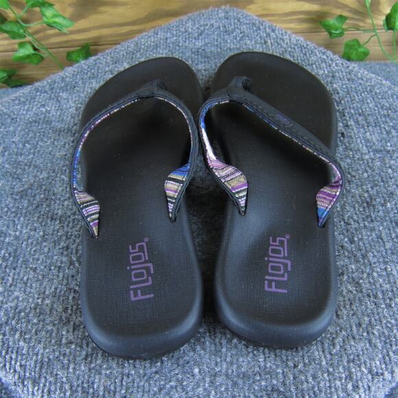 Flojos Women's Flip Flop Black Synthetic Sz 10 Medium Gently Used 2025 - Picture 4 of 6